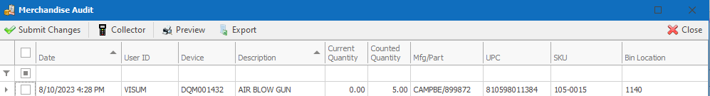 MerchandiseAudit