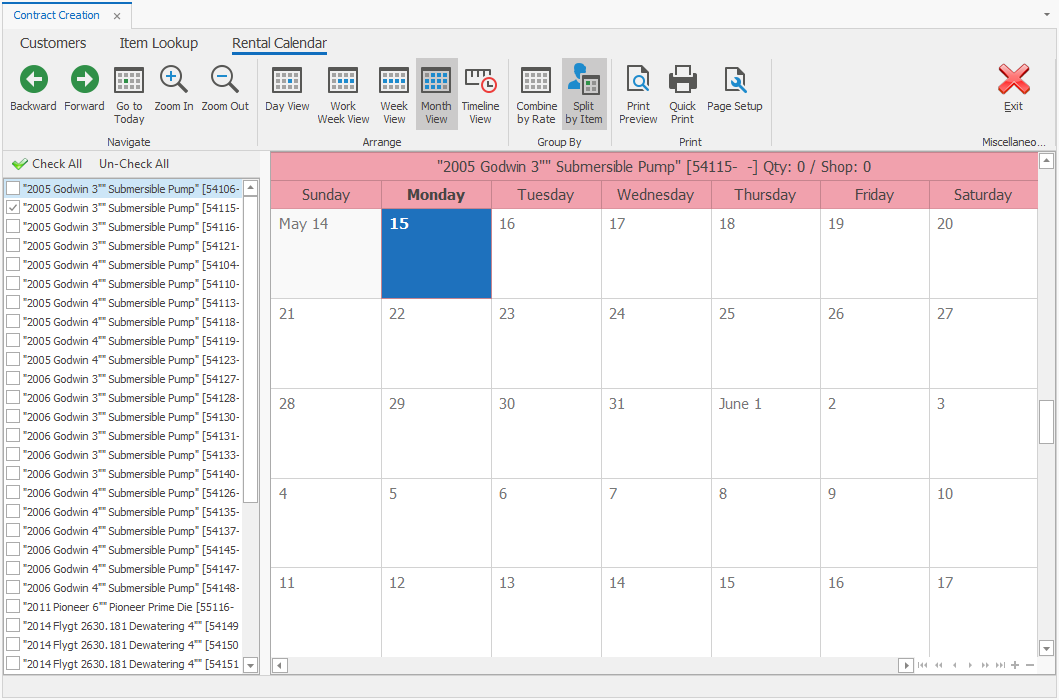 OrderCreationRentalCalendar