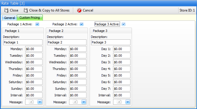 RateTableCustomPricing